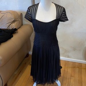 JS Collections Black Mesh Dress